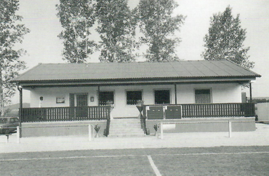 Die neue Sportanlage 1987. Das Vereinsheim wurde 1979 erbaut